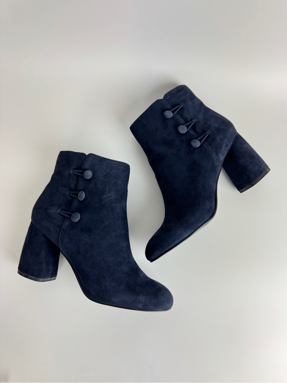 Nine West Women Navy Suede Ankle Boots